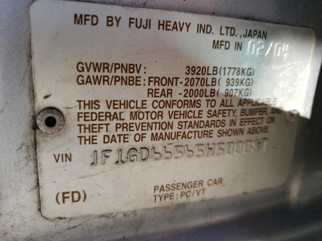 Photo 11 VIN: JF1GD66565H500087 - SUBARU IMPREZA 