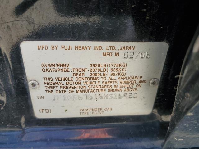 Photo 12 VIN: JF1GD67616H516920 - SUBARU IMPREZA 