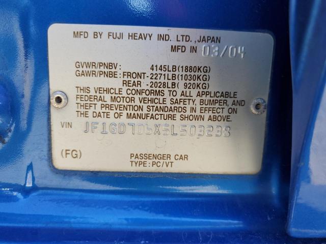 Photo 11 VIN: JF1GD706X5L503238 - SUBARU IMPREZA WR 