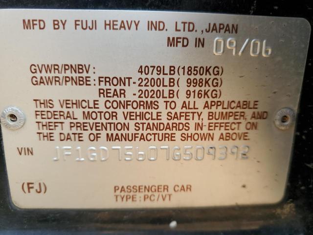 Photo 11 VIN: JF1GD75607G509392 - SUBARU IMPREZA WR 