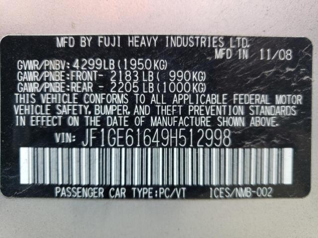 Photo 12 VIN: JF1GE61649H512998 - SUBARU IMPREZA 2. 