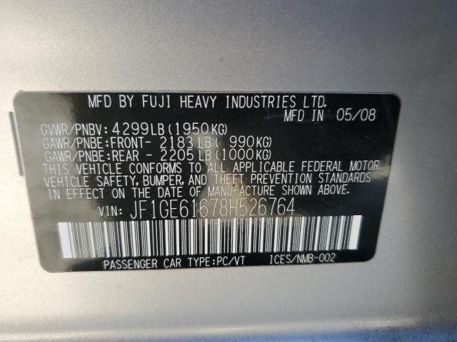 Photo 11 VIN: JF1GE61678H526764 - SUBARU IMPREZA 