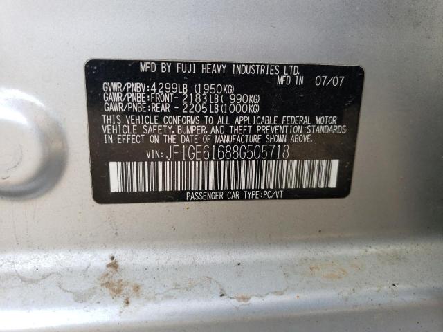 Photo 12 VIN: JF1GE61688G505718 - SUBARU IMPREZA 