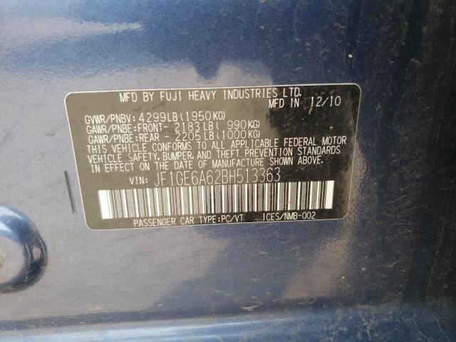 Photo 9 VIN: JF1GE6A62BH513363 - SUBARU IMPREZA 2. 