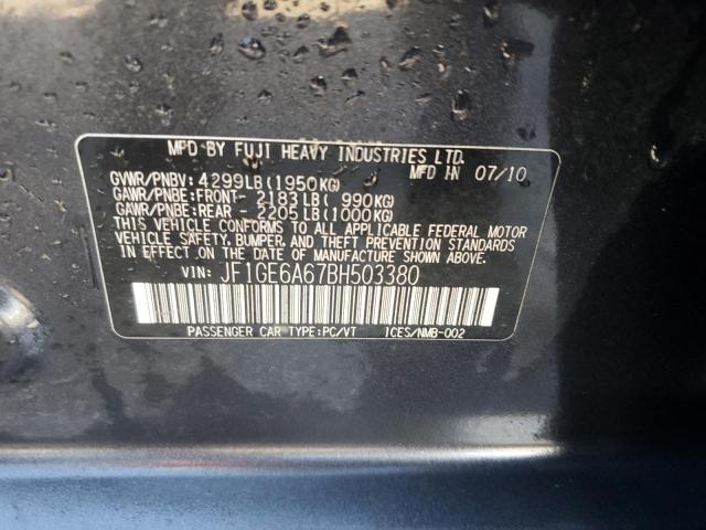 Photo 12 VIN: JF1GE6A67BH503380 - SUBARU IMPREZA 2. 