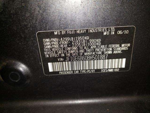 Photo 9 VIN: JF1GE6B60BH501887 - SUBARU IMPREZA 2. 