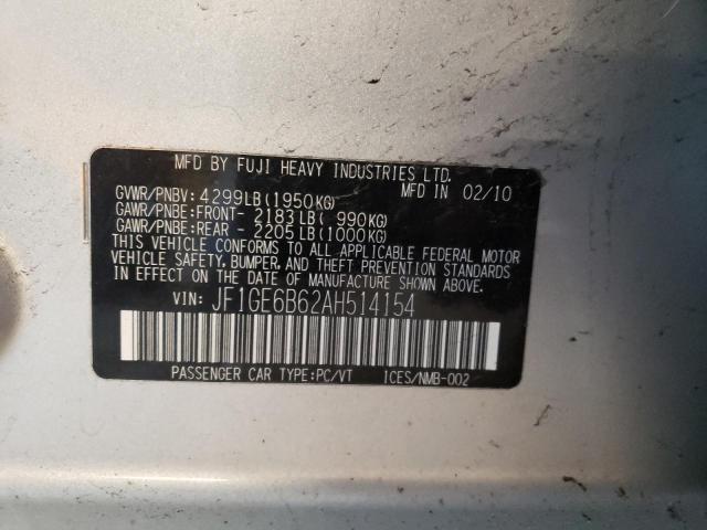 Photo 11 VIN: JF1GE6B62AH514154 - SUBARU IMPREZA 