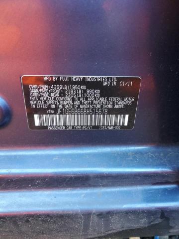 Photo 11 VIN: JF1GE6B66BH515678 - SUBARU IMPREZA 