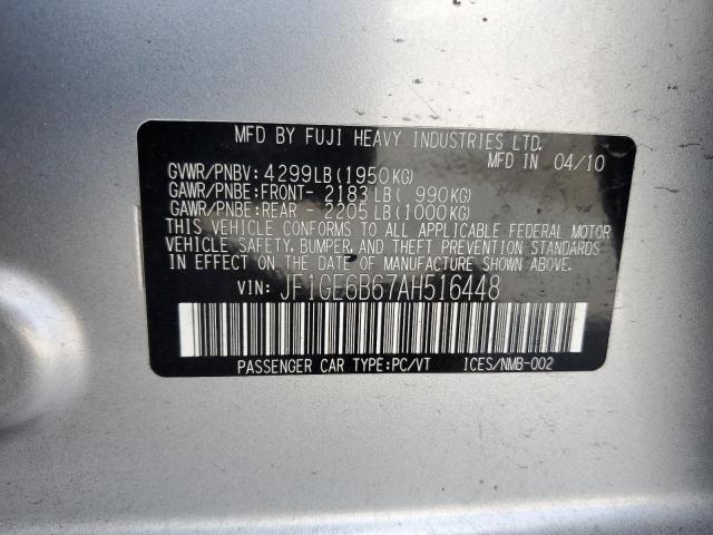 Photo 12 VIN: JF1GE6B67AH516448 - SUBARU IMPREZA 2. 