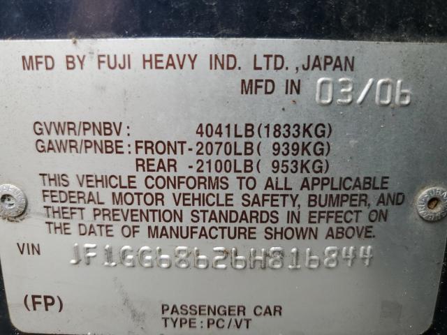 Photo 12 VIN: JF1GG68626H816844 - SUBARU IMPREZA OU 