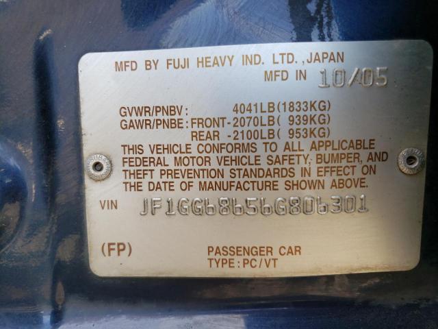 Photo 11 VIN: JF1GG68656G806301 - SUBARU IMPREZA OU 