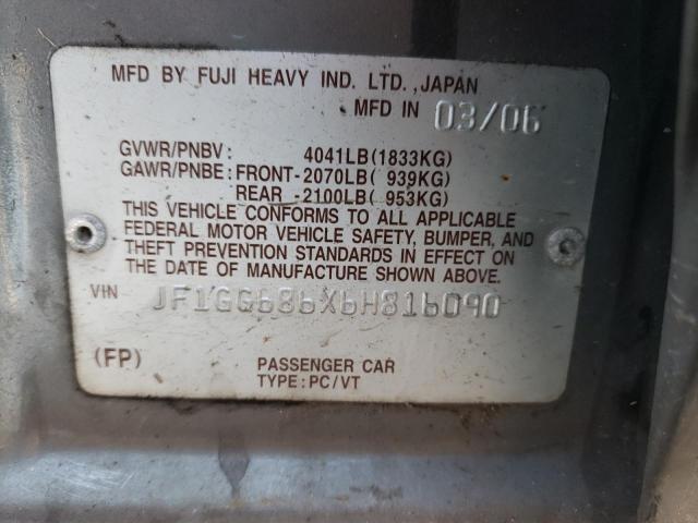 Photo 9 VIN: JF1GG686X6H816090 - SUBARU IMPREZA OU 