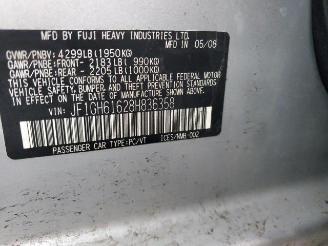 Photo 12 VIN: JF1GH61628H836358 - SUBARU IMPREZA 