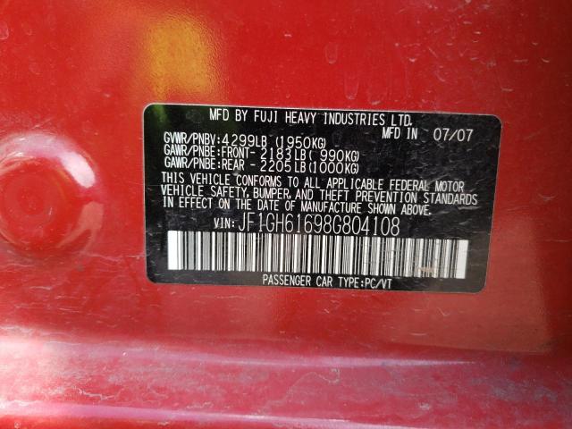 Photo 11 VIN: JF1GH61698G804108 - SUBARU IMPREZA 