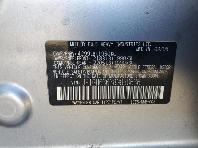 Photo 11 VIN: JF1GH63638G830636 - SUBARU IMPREZA OU 