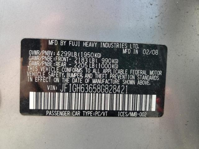 Photo 11 VIN: JF1GH63658G828421 - SUBARU IMPREZA 