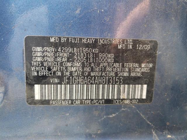 Photo 9 VIN: JF1GH6A64AH813153 - SUBARU IMPREZA 2. 