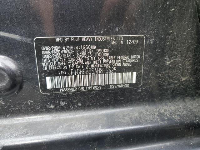 Photo 11 VIN: JF1GH6B65AH815525 - SUBARU IMPREZA 