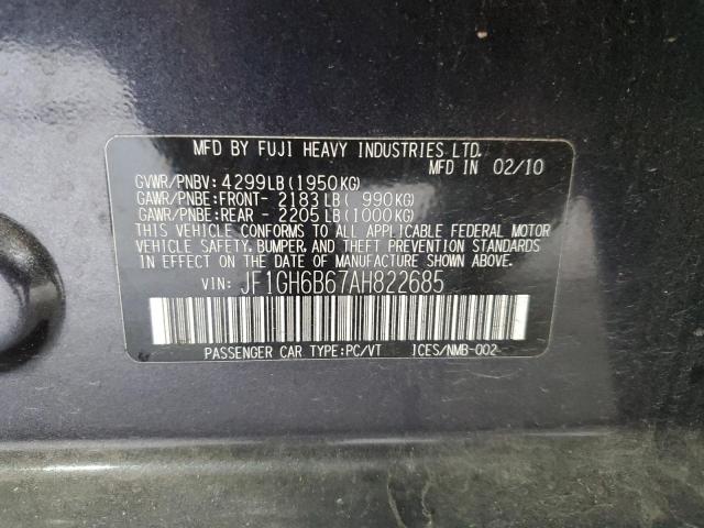 Photo 11 VIN: JF1GH6B67AH822685 - SUBARU IMPREZA 