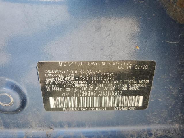 Photo 12 VIN: JF1GH6D64AG818662 - SUBARU IMPREZA OU 