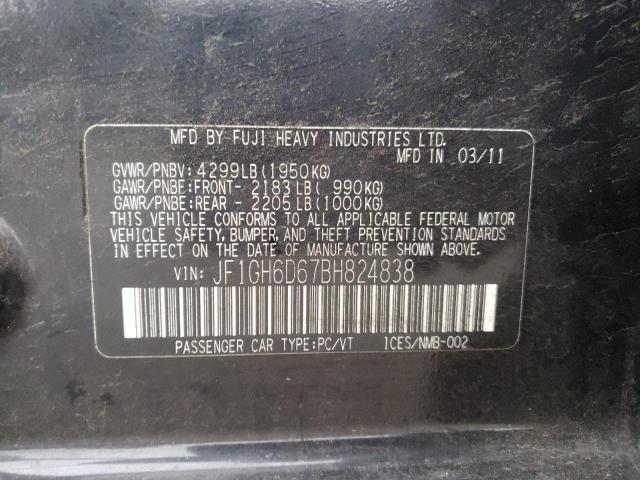 Photo 12 VIN: JF1GH6D67BH824838 - SUBARU IMPREZA OU 