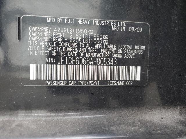 Photo 11 VIN: JF1GH6D68AH805343 - SUBARU IMPREZA OU 