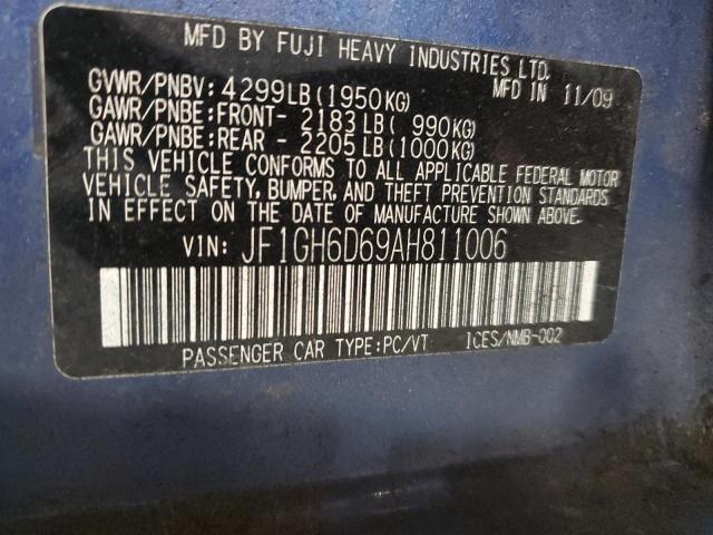 Photo 12 VIN: JF1GH6D69AH811006 - SUBARU IMPREZA OU 