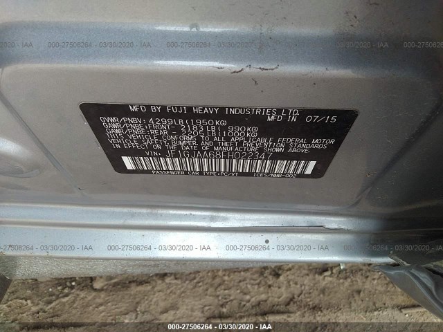 Photo 8 VIN: JF1GJAA68FH022347 - SUBARU IMPREZA SEDAN 