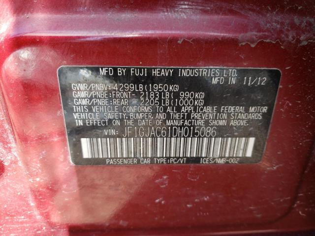 Photo 9 VIN: JF1GJAC61DH015086 - SUBARU IMPREZA PR 