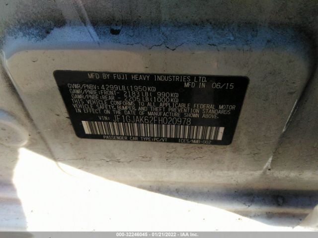 Photo 8 VIN: JF1GJAK62FH020978 - SUBARU IMPREZA SEDAN 