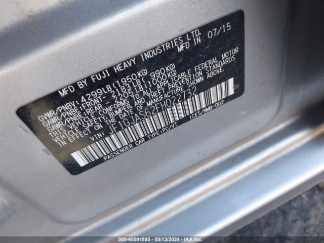 Photo 8 VIN: JF1GJAS62FH022732 - SUBARU IMPREZA 