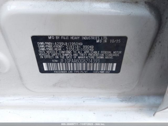 Photo 8 VIN: JF1GPAA60G8214393 - SUBARU IMPREZA 