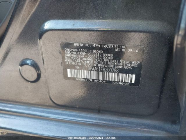 Photo 8 VIN: JF1GPAA61FH200288 - SUBARU IMPREZA 