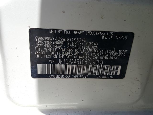 Photo 9 VIN: JF1GPAA61G8329388 - SUBARU IMPREZA 