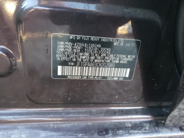 Photo 9 VIN: JF1GPAA63CH202989 - SUBARU IMPREZA 