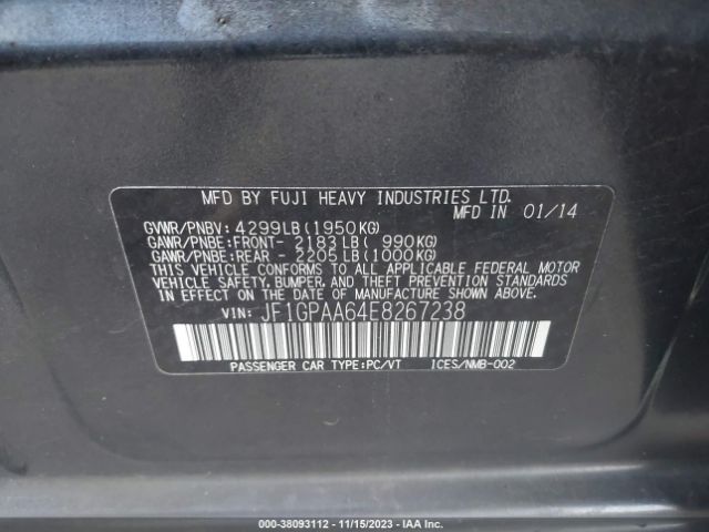 Photo 8 VIN: JF1GPAA64E8267238 - SUBARU IMPREZA 