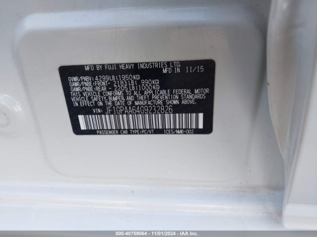 Photo 8 VIN: JF1GPAA64G9232826 - SUBARU IMPREZA 