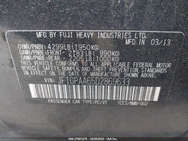 Photo 8 VIN: JF1GPAA65D2869633 - SUBARU IMPREZA 