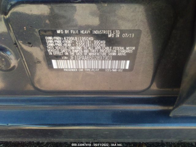 Photo 8 VIN: JF1GPAA65D2897903 - SUBARU IMPREZA WAGON 