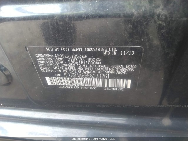 Photo 8 VIN: JF1GPAA65E8233261 - SUBARU IMPREZA WAGON 