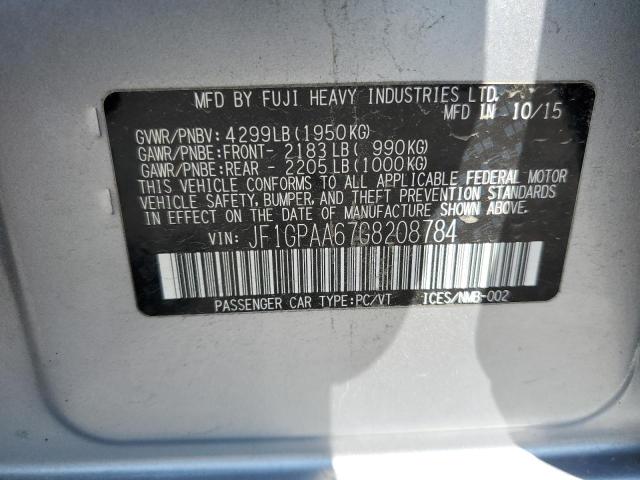 Photo 12 VIN: JF1GPAA67G8208784 - SUBARU IMPREZA 