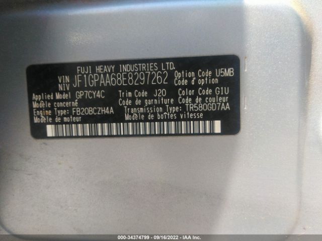 Photo 8 VIN: JF1GPAA68E8297262 - SUBARU IMPREZA WAGON 