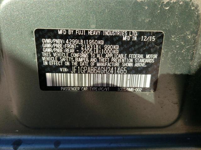 Photo 9 VIN: JF1GPAB64GH241465 - SUBARU IMPREZA PR 