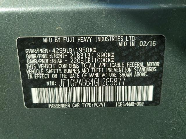 Photo 11 VIN: JF1GPAB64GH265877 - SUBARU IMPREZA PR 