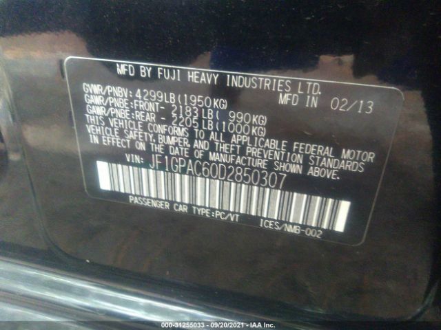 Photo 8 VIN: JF1GPAC60D2850307 - SUBARU IMPREZA WAGON 