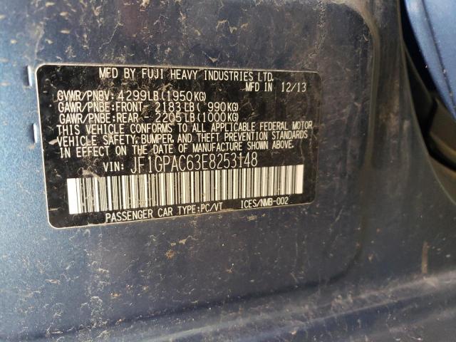 Photo 9 VIN: JF1GPAC63E8253148 - SUBARU IMPREZA PR 