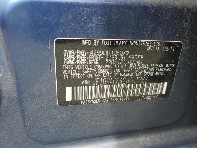 Photo 11 VIN: JF1GPAC64CH201363 - SUBARU IMPREZA 