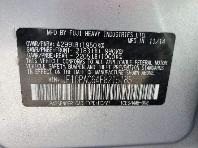 Photo 11 VIN: JF1GPAC64F8215185 - SUBARU IMPREZA 