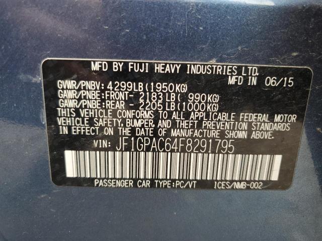 Photo 11 VIN: JF1GPAC64F8291795 - SUBARU IMPREZA 