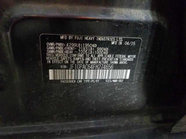 Photo 9 VIN: JF1GPAC64FH274656 - SUBARU IMPREZA PR 